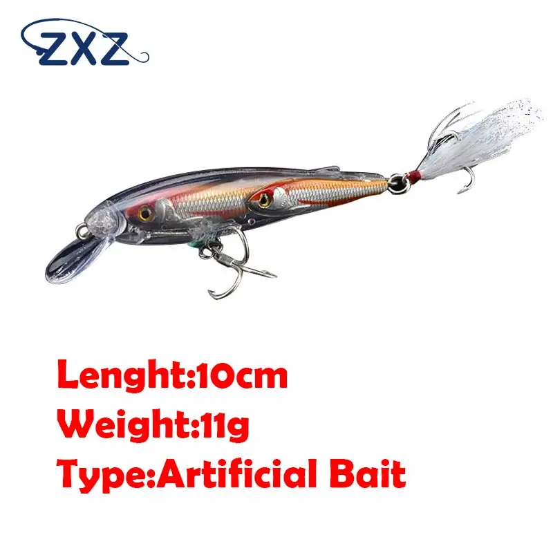 

ZXZ 1pcs Fishing Lures 10cm/11g Hard Baits 3D Eyes Crankbait Wobblers Artificial Baits Fishing Tackle