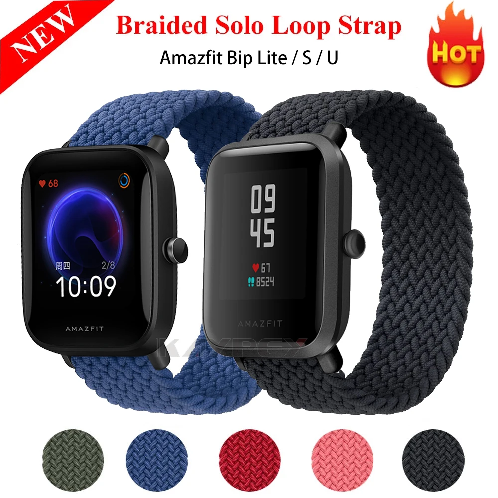 Нейлоновый эластичный ремешок 20 мм для Xiaomi Amazfit Bip 1S U Lite GTS 2 GTR 42 Solo Loop браслет