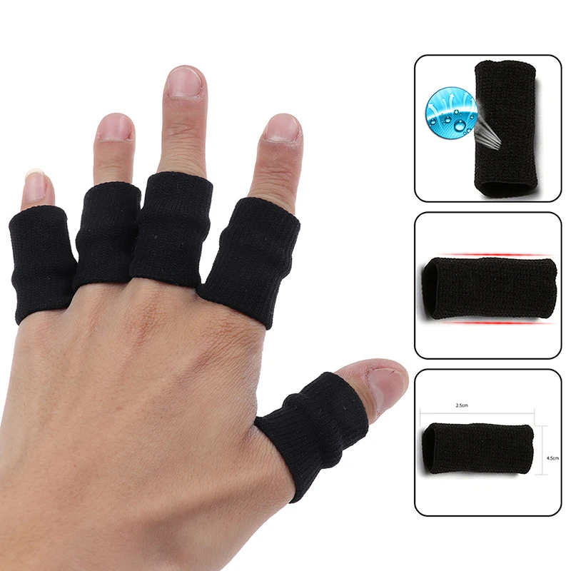 5pcs/set Stretchy Sports Finger Sleeves Arthritis Support Finger Guard Outdoor Basketball Volleyball Finger Protection