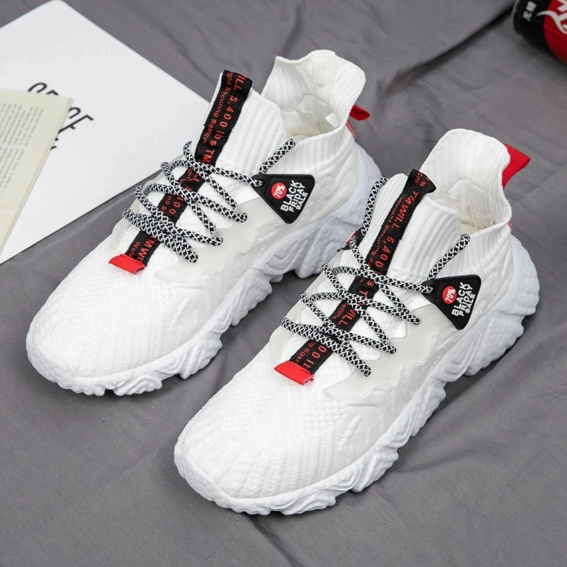 

Spring men's shoes 2021 Korean fashion casual shoes student running shoes flying sneakers men's sports shoes