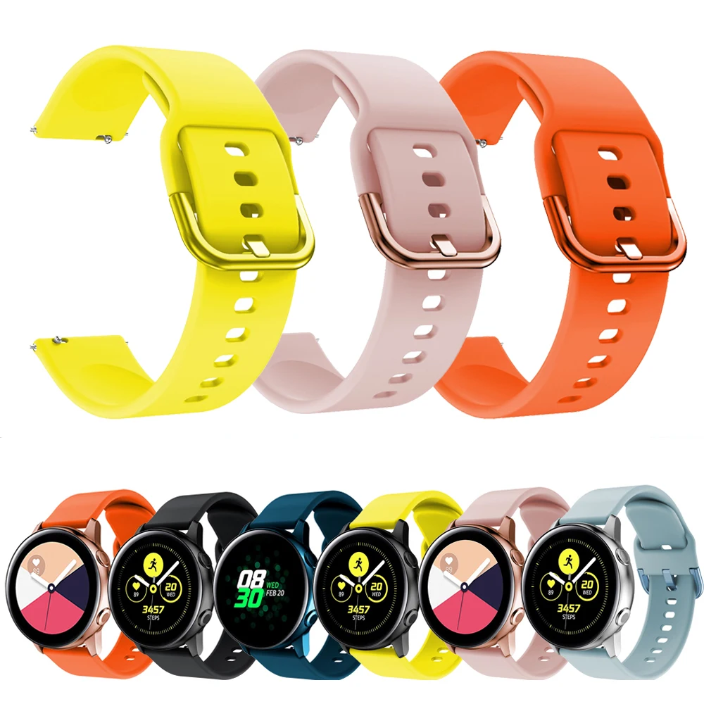 

Sport Strap for Samsung Galaxy Watch Active Watch Band Silicone Original Smart Watch Men Wrist Strap 20mm Drop Shipping ремешок