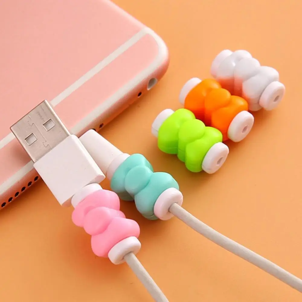 

Candy Color Cable Protector Data Line Cord Protector Organizer Cable Winder Cover For iPhone Huawei Samsung USB Charging cable