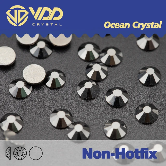 VDD Hotfix Rose Fire Glass Crystal Hot Fix Rhinestones Flatback