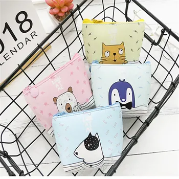 

Zipper Small Pouch Candy Color Women Mini Change Wallets Animal Print Coin Purses Children Girls Lovely Money Bag Coin Holder