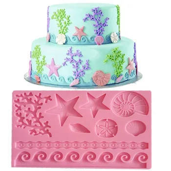 

Search Sugar Cake Embossing Model Lace Lace Silica Gel Pad Diy Bake Training Mode Starfish Shell Embossing Pad