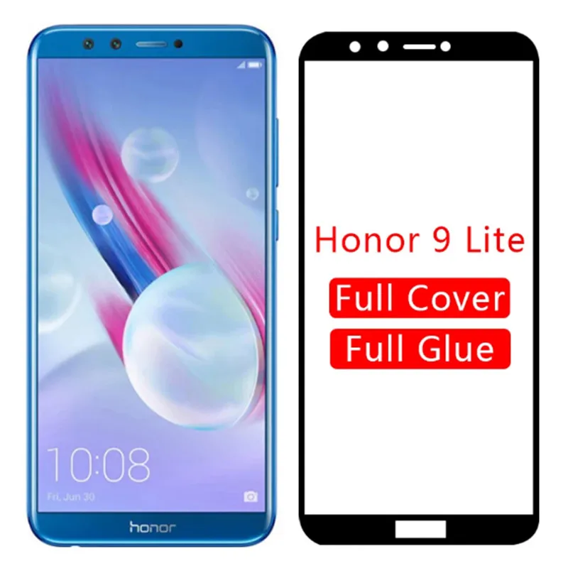 

2Pcs Full Cover Tempered Glass For Honor 9lite 9X Pro 9C 9 light 10 10i Screen Protector Glass on for Huawei honor 8S 8A Film