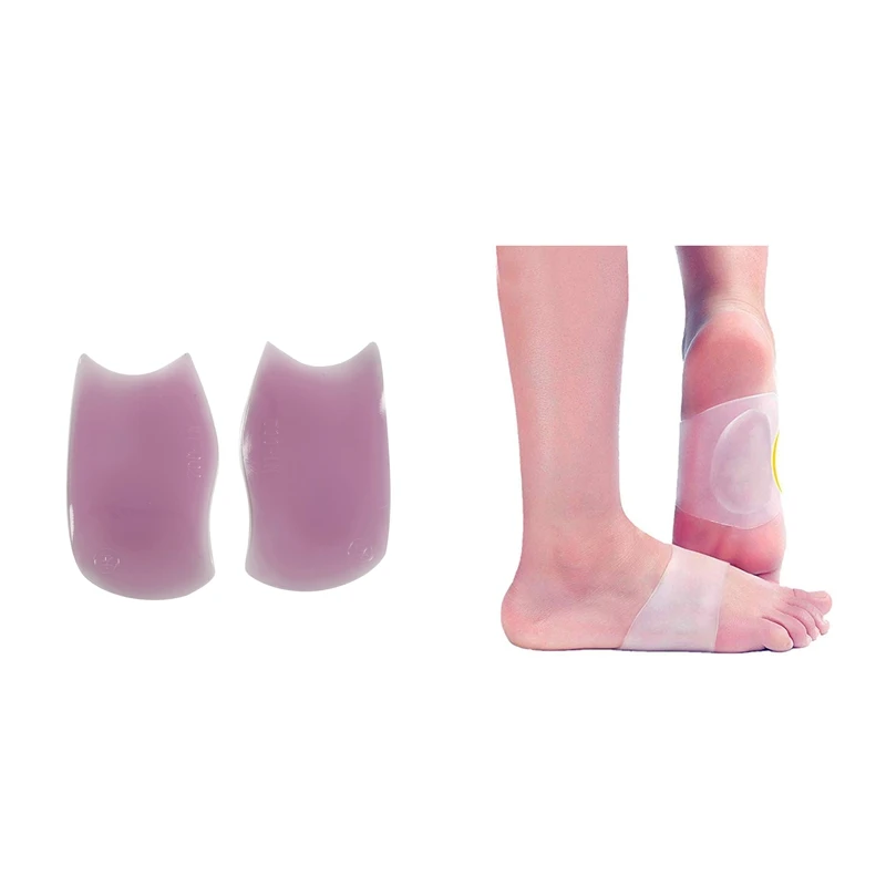 

4 Pcs Flat Foot Arch Support Insoles Pad Silicone Pain Relief Pad: 2 Pcs Flat Foot Orthopedic Shoes Instep & 2 Pcs Arch Supports