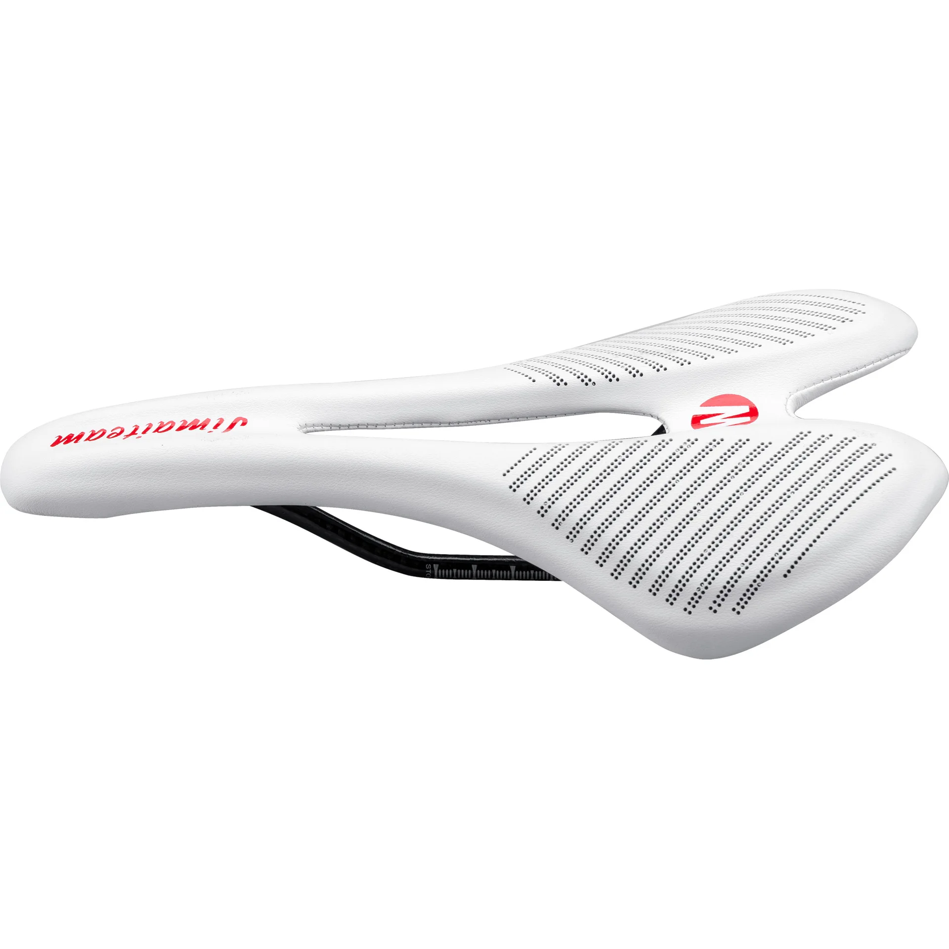 

2017 New Style Genuine Product jimaiteam All Carbon Fiber Foreskin Seat Cushion Bicycle Saddle Riding Equipment White And Red
