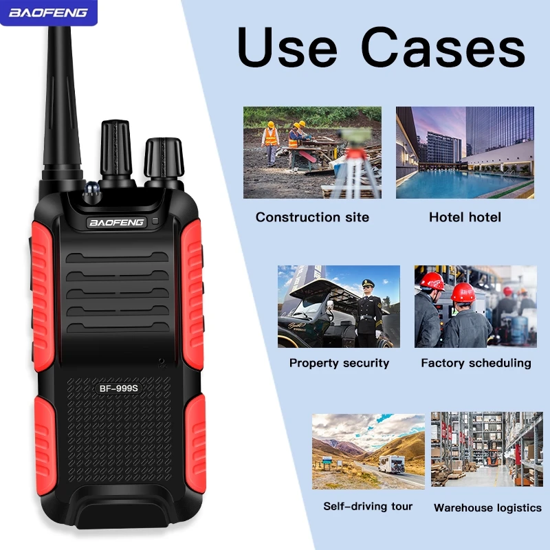 2 шт Baofeng портативная рация BF-999S(1 2 3 4 5) плюс 999S 8 W/5 W 4200mAh трансивер портативный FM двухстороннее радио обновление UHF BF-888s