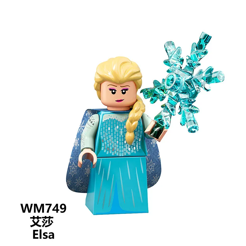 20 штук Мультяшные фигурки Эльза Анна набор режимов Коллекция строительных блоков Кирпичи подарки игрушки для детей Wm749 Wm750