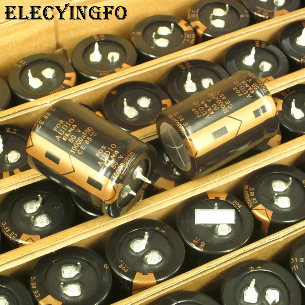 1PCS/5PCS 10000UF 50V 50V10000UF 30X40mm FOR AUDIO ELNA Brand new original Hifi DIY audio filter electrolytic capacitor | Электронные