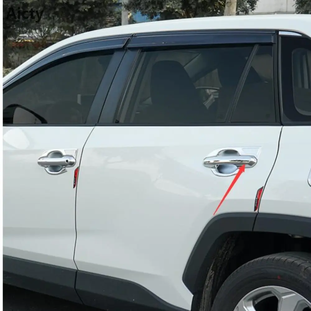 Накладка на ручку для Toyota Rav4 Rav 4 2019 2020 ABS из хромированного углеродного волокна |