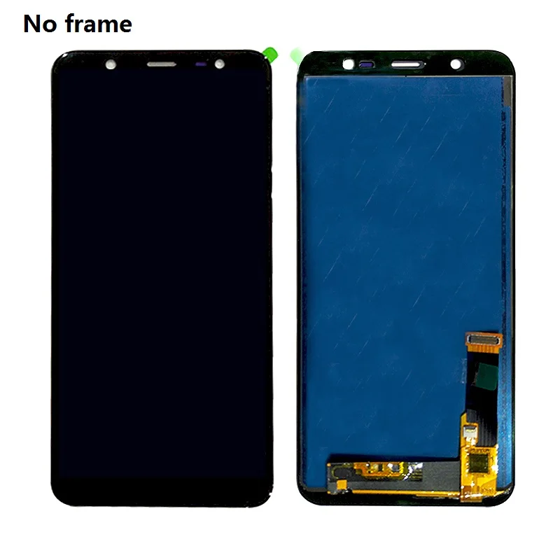 black no frame Регулируемая яркость для samsung Galaxy J8 J810F J810FN J810Y J810G экран ЖК-дисплей сенсорный дигитайзер сенсор - Цвет: black no frame