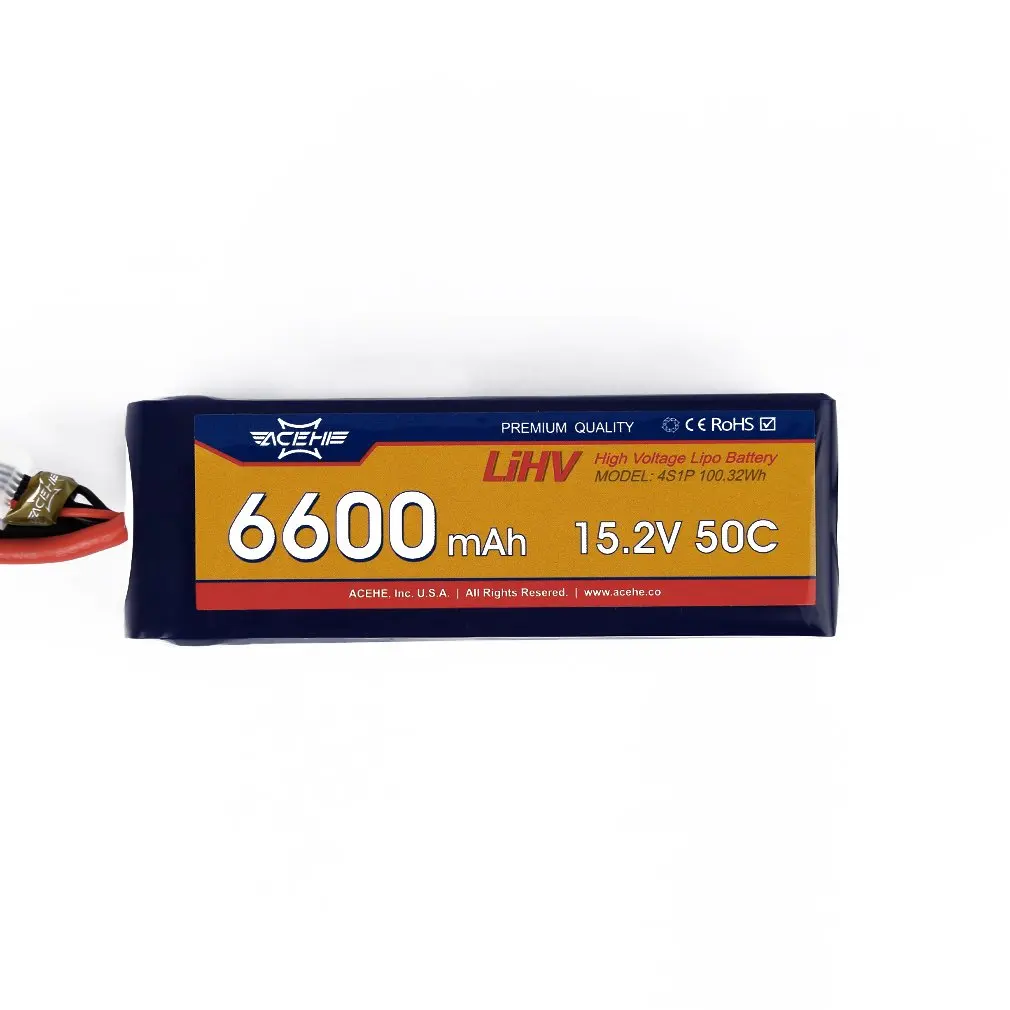 ACEHE 15,2 V 6600mAh 50C 4S1P 100.32Wh XT60 вилка высокого напряжения Lipo батарея