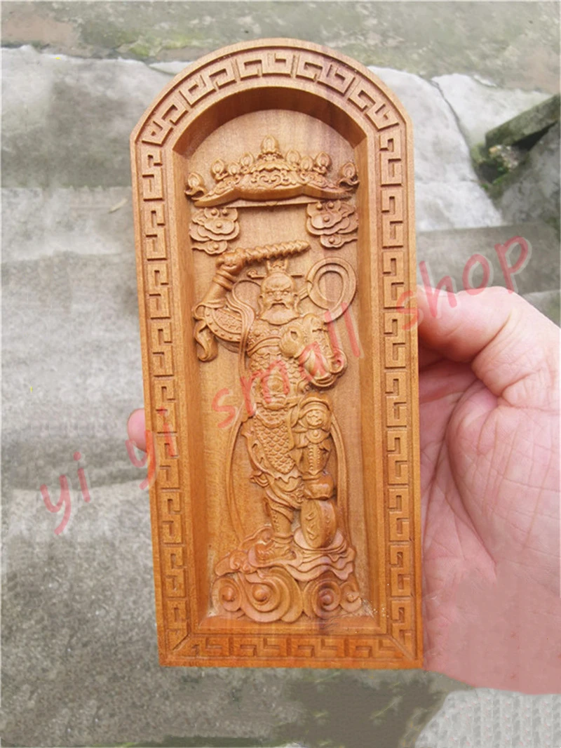 

Taoist token, lightning strike jujube wood relief, Wang Lingguan, five thunder order token, Taoist supplies, magic objects