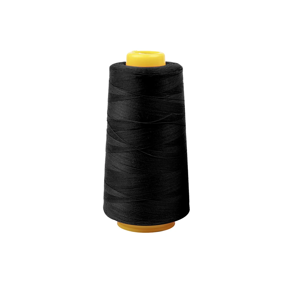 1 black 3000/7200 ярдов швейная нить полиэфирная оверлок конус многофункциональная катушка для DIY ручного шитья швейная машина ручная линия - Цвет: 1 black