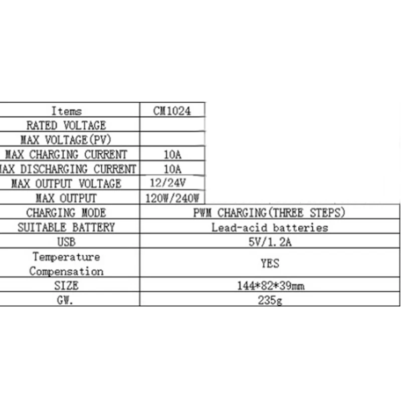 ЖК-дисплей двойной USB контроллер солнечного зарядного устройства 10A 12 V/24 V солнечная панель регулятор заряда батареи ШИМ