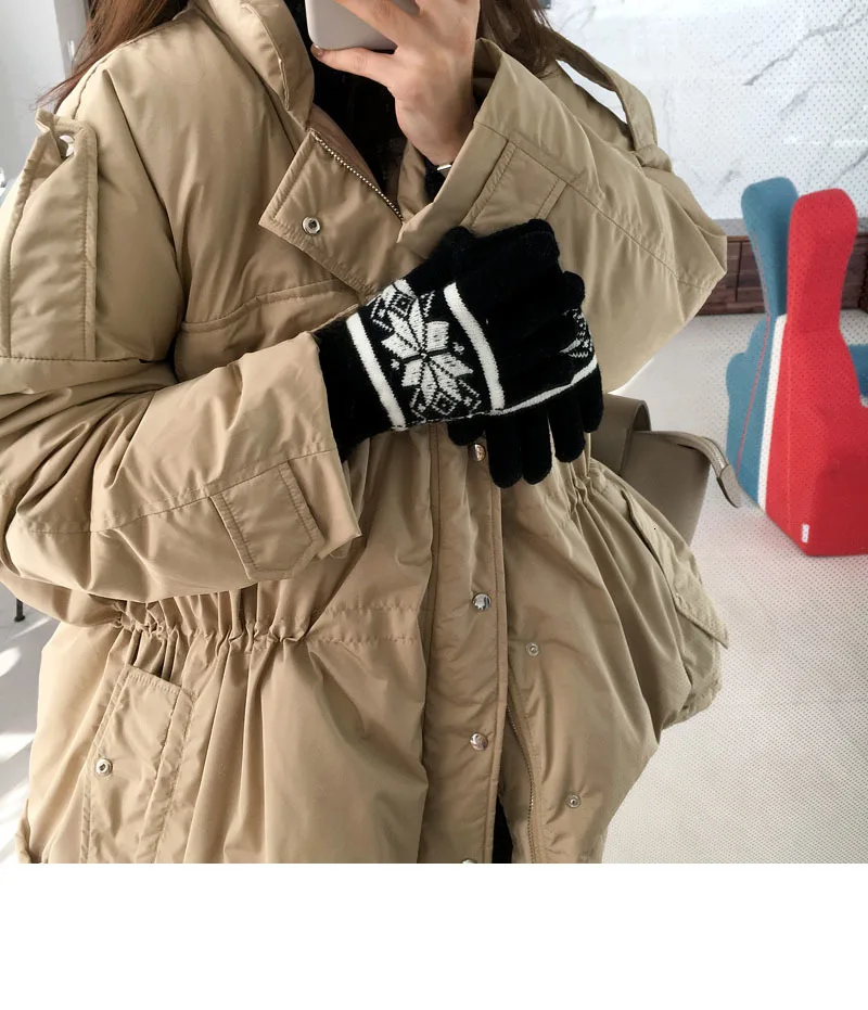 SHENGPALAE, шикарное осенне-зимнее однотонное пальто со стоячим свинцом, с тянущейся веревкой, с талией, утолщенное короткое корейское женское Свободное пальто FV503