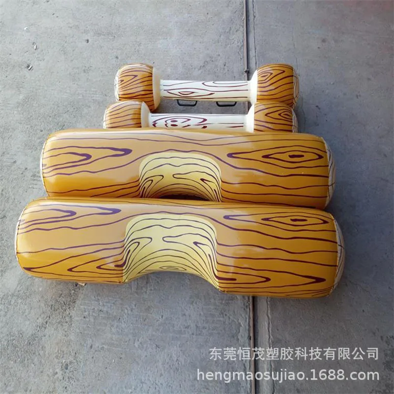 

Inflatable Wood Grain Floating Row Inflatable Water Match-up Wood Swimming Tube Online Celebrity Water Match-up Sit Stick Floati