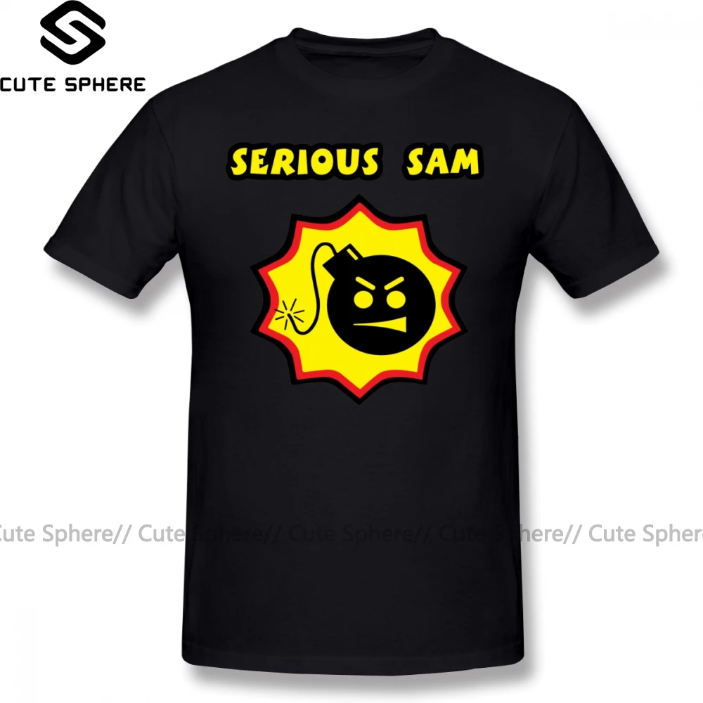 Футболка Serious Sam, Реплика, футболка, 100 хлопок, летняя мужская футболка, милая ХХХ футболка с коротким рукавом и принтом