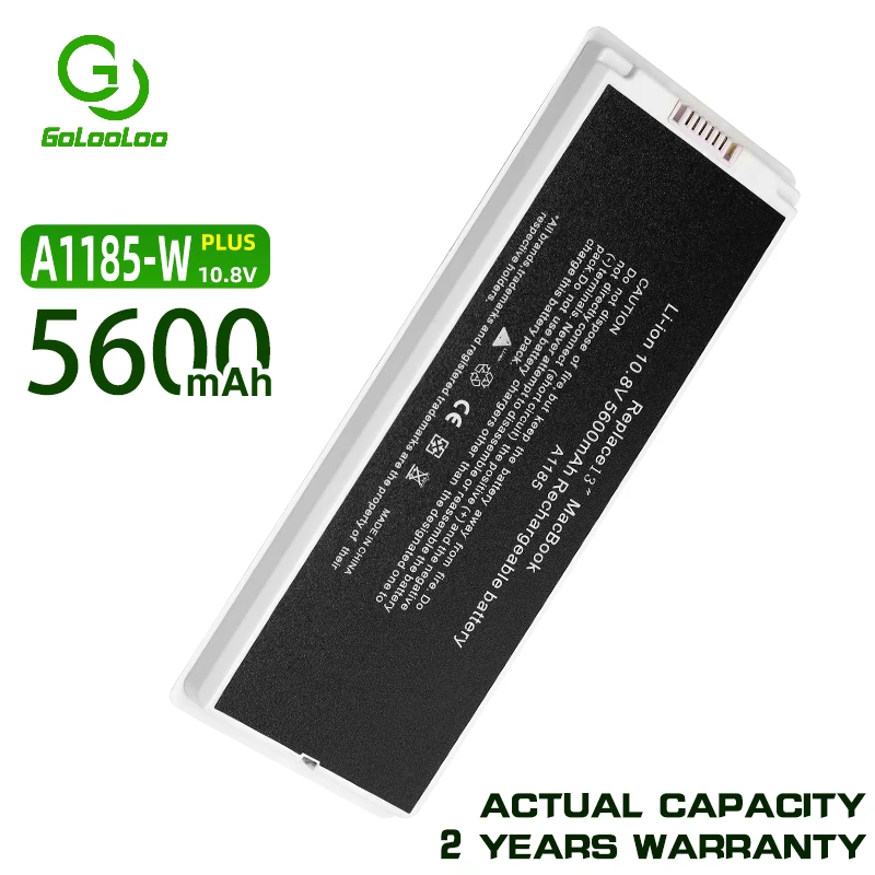 Аккумулятор Golooloo A1185 белый для Apple Macbook 13 дюймов A1181 MA561 MA566FE/A MA561G/A MA561J/A MA561LL/A MB881LL/A