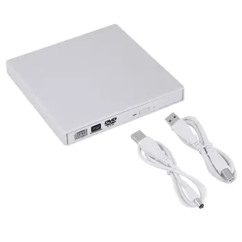 

Newest Super Slim USB 2.0 External CD+-RW DVD+-RW DVD-RAM Burner Drive Writer For Laptop PC Promotion black White