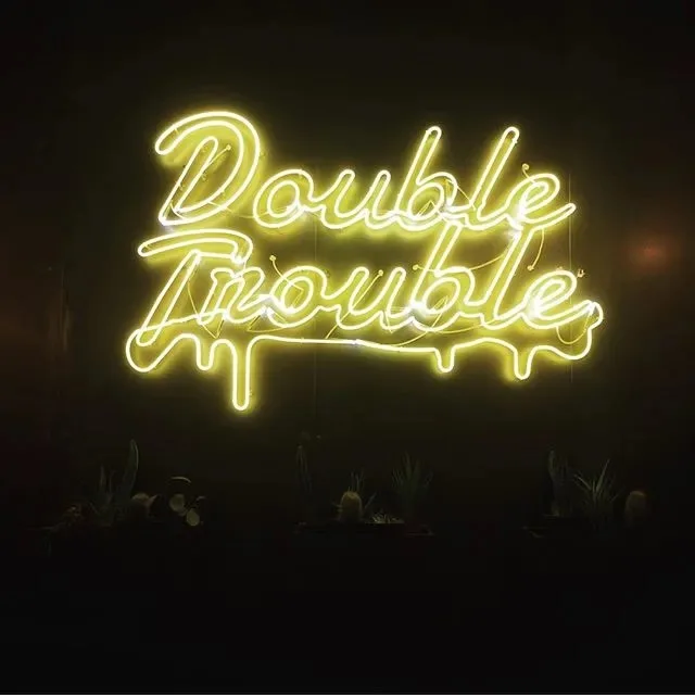 

DOUBLE TNOUBL LETTERS Neon Light Signs Glass tube neon lamp decoration light custom led decoracion dormitorio string lights