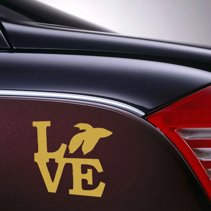 

EmpireYing 3 Size 8 Colors Betta Love Car Sticker Window Bumper Fashion Kayak Fish Bowl Aquarium Tropical Fish Ocean Vinyl Decal