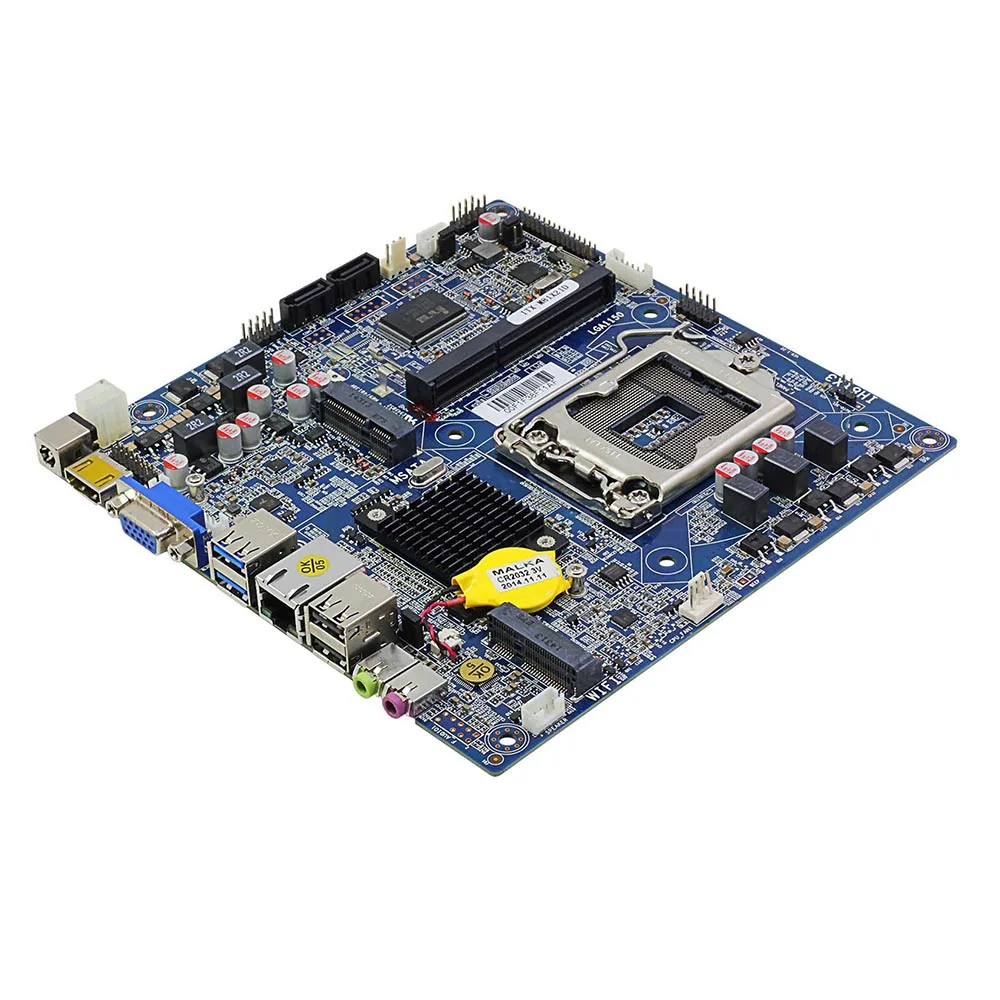 Настольная материнская плата ITX Intel H81 LGA 1150 Socket USB2.0 SATA2.0 PCI-E DDR3 ПАМЯТЬ i3 i5 i7 процессор старая материнская плата