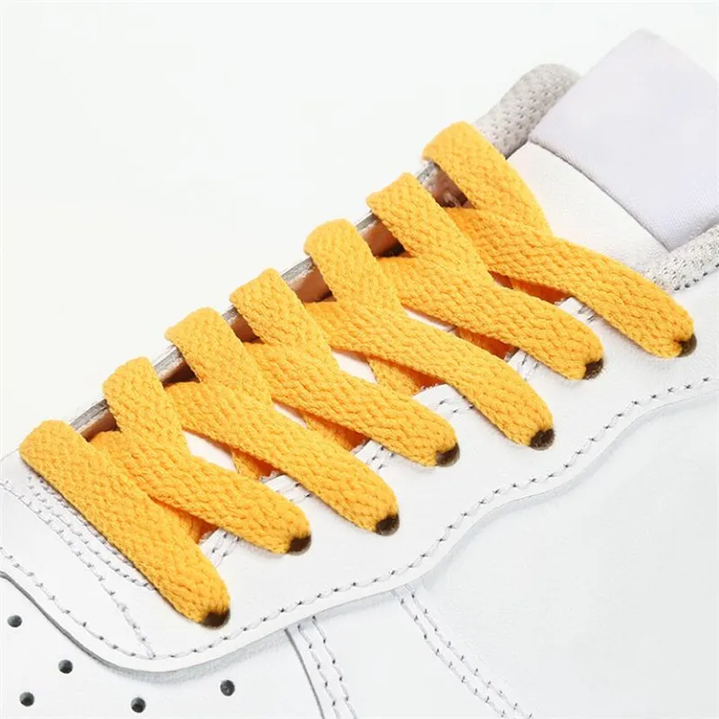 8mm Wide 120cm Elastic Flat Shoelaces For Sneakers Sport Shoes