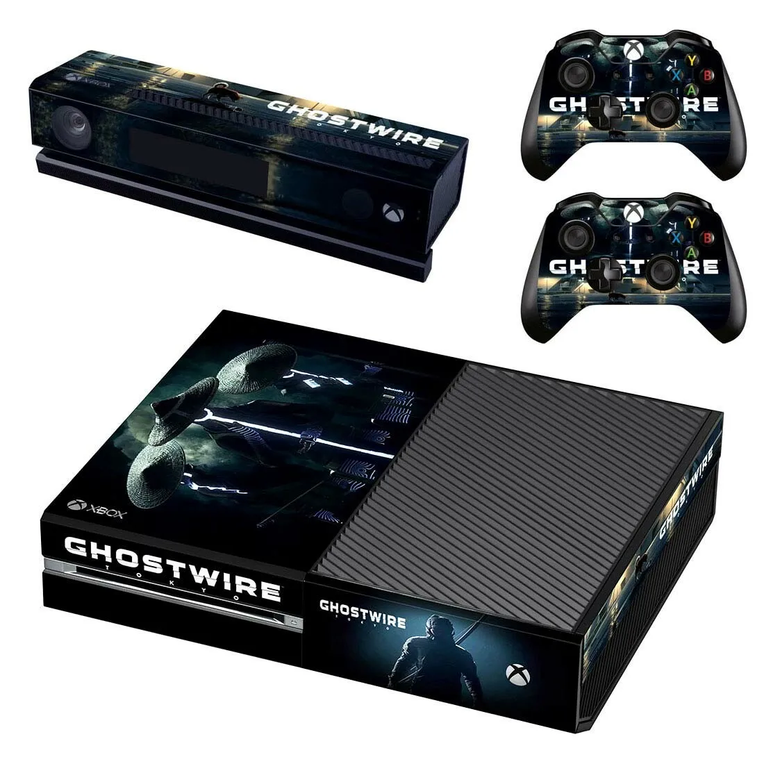 GhostWire: наклейка s для xbox one, наклейки на кожу, стикеры Adesivo для xbox one, консоль Kinect, два контроллера