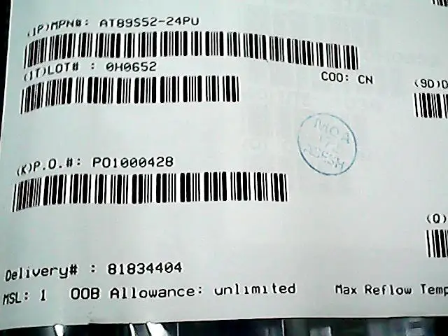5 шт. AT89S52-24PU, 89S52