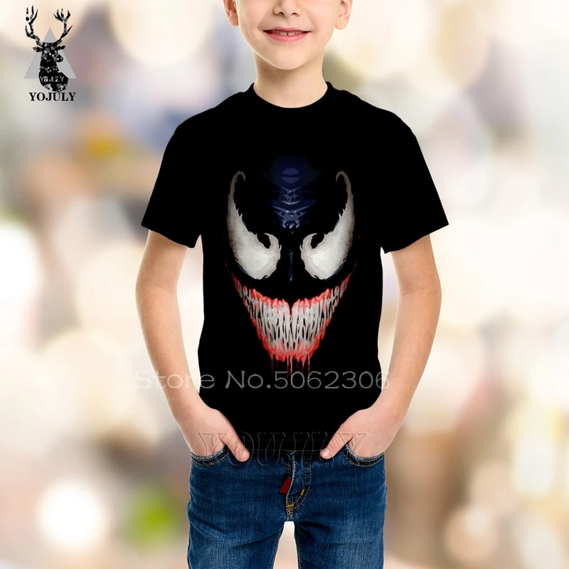 10 Футболка venom одежда для дня рождения Модная белая футболка детская одежда с 3D принтом marvel футболка с круглым вырезом и круглым вырезом Топы C27 - Цвет: 10