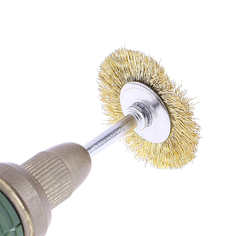 9PCS Brass clenaing Brush Wire Wheel Brushes Die Grinder Rotary Electric Engraving polishing tool set