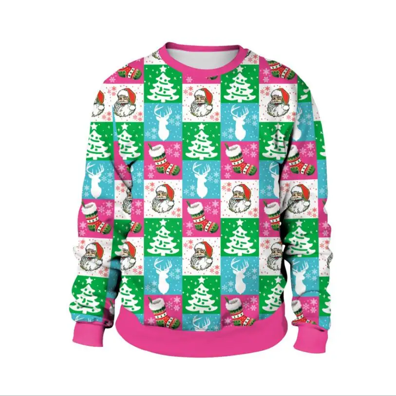 Уродливый Рождественский свитер с 3D забавным дизайном, пуловер, свитера, джемперы, топы для рождественской вечеринки, мужская и женская осенняя зимняя Толстовка