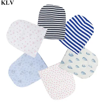 

KLV 3pcs/set Unisex Cotton Newborn Cap Set Infants Photography Props Baby Girls Boys Hat Baby Cap