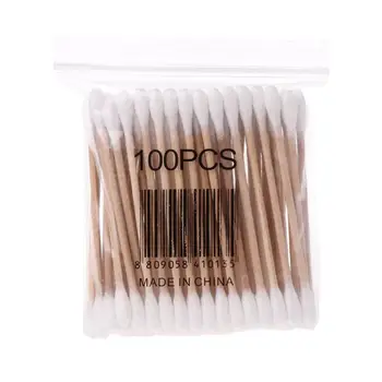 

3Pack Safety Toddler Baby Double Head Cotton Swab Disposable Nose Ears Cleaning Makeup Buds Tip Portable Health Care Tools