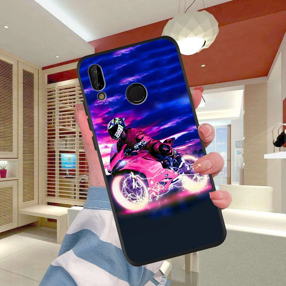 H0447 Мотоцикл Для мальчиков и девочек Легкие уличные для huawei P8 P10 P20 P30 Коврики 10 20 Honor 8 8X 9X 8C 9 V20 30 10 Lite Plus Pro чехол etui - Цвет: H0447