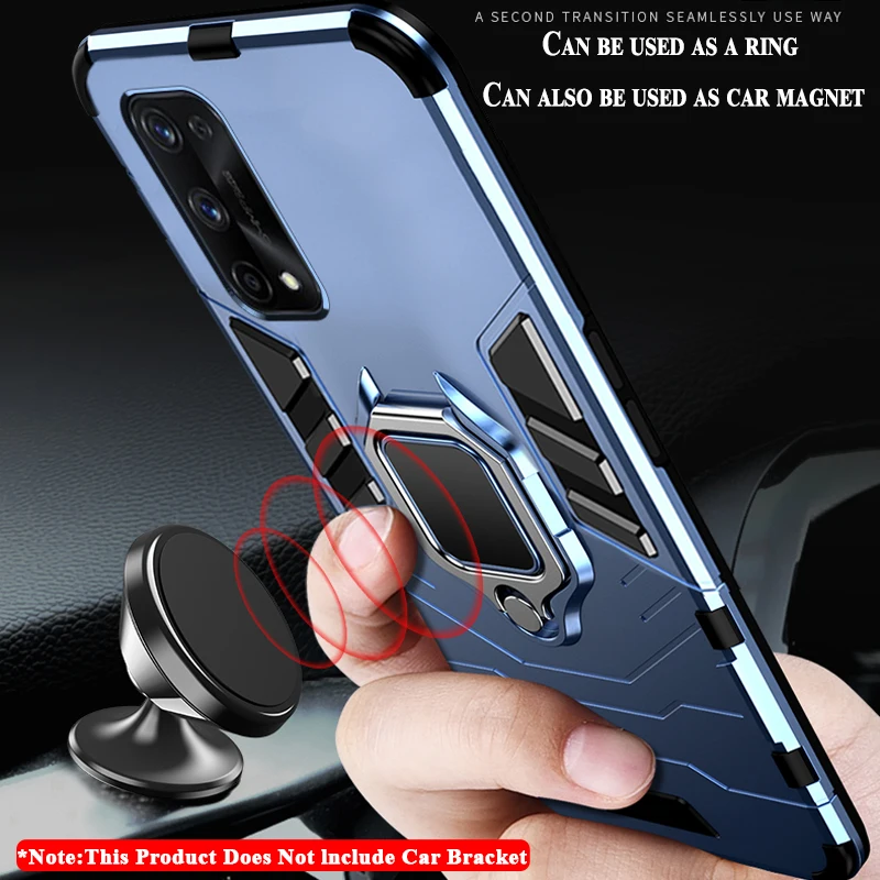 Бронированный чехол для Realme 5 6 7 Pro X7 X50 X2 Q2 C3 C11 C12 C15 C17 X3 Super ZooM 5i 6i 6s 7i задняя крышка
