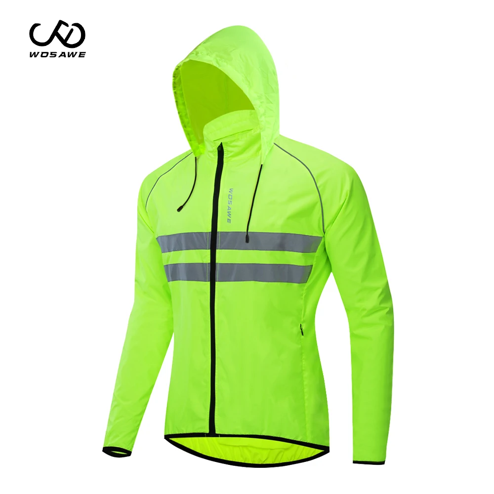 

WOSAWE Cycling Jacket Windproof Waterproof Bike Reflective Ultralight Jersey Long Waterproof MTB Jackets Bicycle Windbreaker