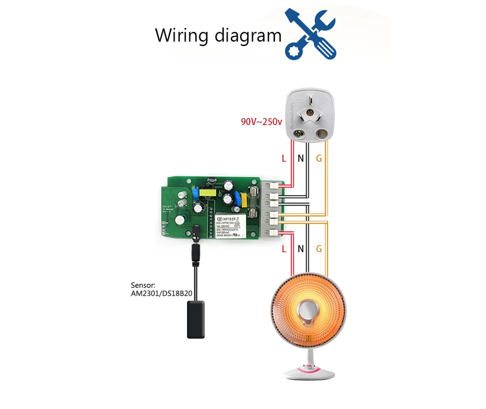 Sonoff TH16 умный Wifi переключатель Wifi умный переключатель комплект для автоматизации дома контроль температуры и влажности работает с Alexa Google Home