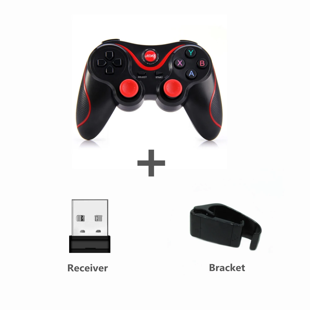 Support Bluetooth T3 X3 Joystick sans fil Gamepad PC Game Controller BT3.0  Joystick pour téléphone portable Tablet TV Box Holder, White- Chine