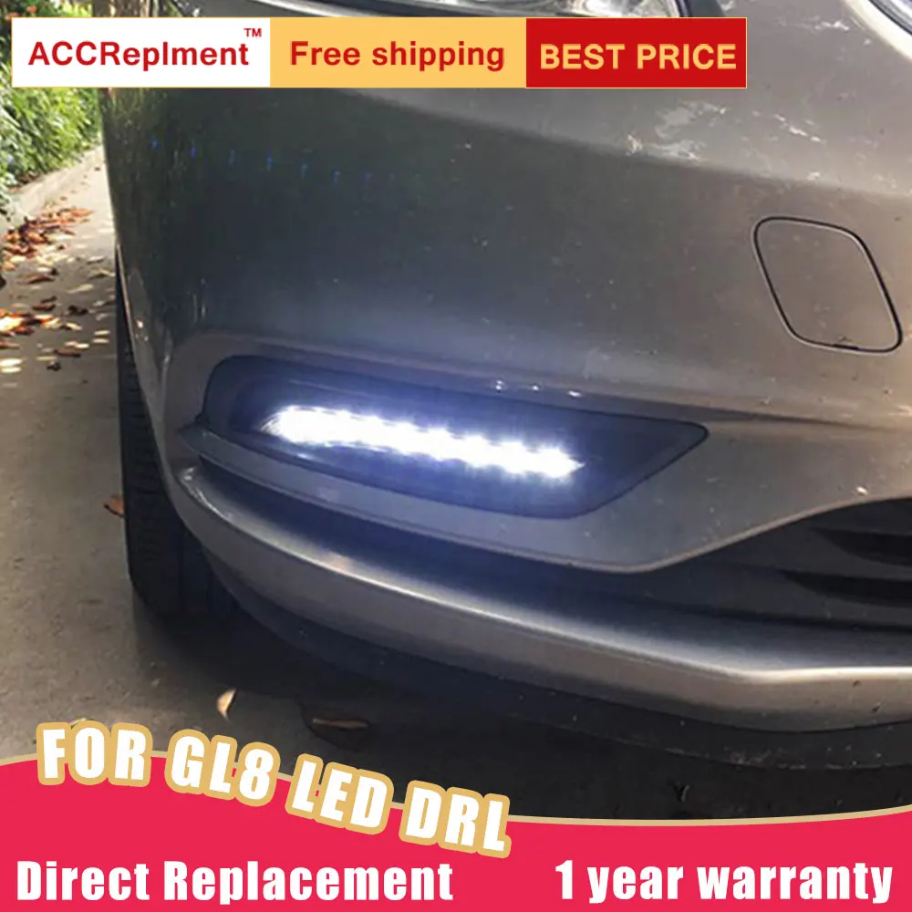 Светодиодный фонарь дневного света для Buick GL8- высокой яркости светодиодный DRL направляющий светодиодный противотуманный фонарь с поворотным сигналом, 1 пара
