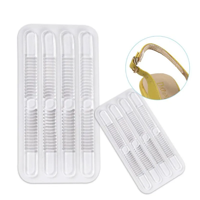 Shoe Back Heel Inserts Silicone Gel Pads Cushion Liner Grips Adhesive Foot Heels Protect Cushion Insert Pads 4pcs