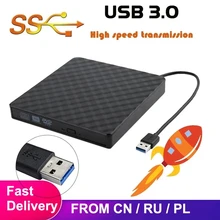USB 3.0 External DVD Burner Writer Recorder DVD RW Optical Drive CD/DVD ROM Player MAC OS Windows XP/7/8/10 ABS Plastic Material