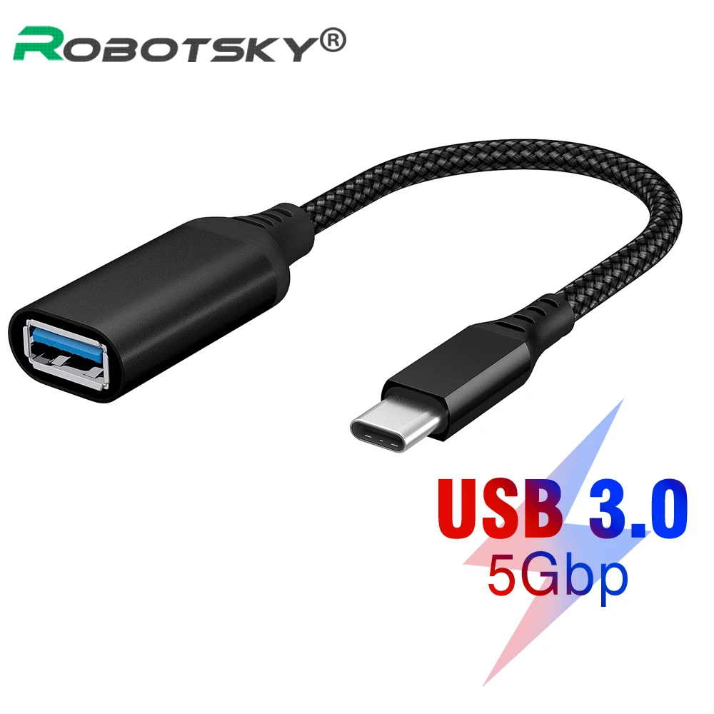 USB C to USB3.0 OTG Audio Conversion USB 3.0 2.0 Type-C OTG Data Cable Connector for Samsung Galaxy S10 MacBook Pro cell phone plug adapter