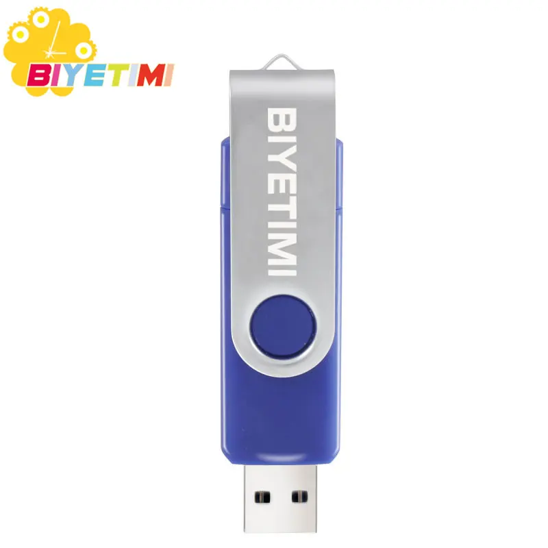 USB флеш-накопитель Biyetimi, 128 ГБ, 64 ГБ, OTG, для телефона на Android, флеш-накопитель, 32 ГБ, 8 ГБ, флешка, 16 ГБ, 4 Гб, otg, usb 2,0, USB флешка - Цвет: dark blue