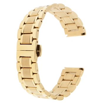 

Quick Release Premium Solid Stainless Steel Business Replacement Bracelet Strap for Men's Women's Watch 18-22mm