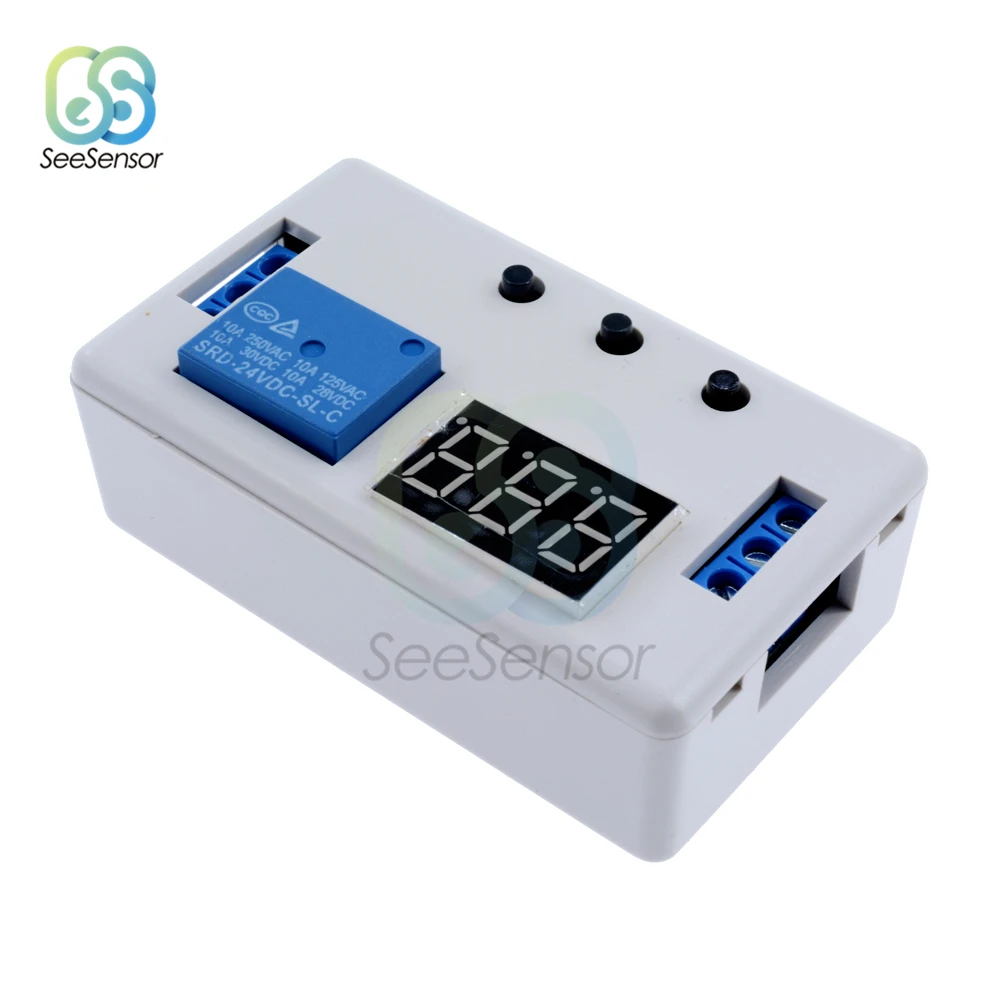 

DC 12V 24V Digital LED Display Time Delay Relay Module Board Control Programmable Timer Switch Trigger Cycle Module