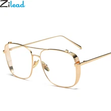 Zilead панк негабаритных очков оправа сплав оптические Sepectacles для очки для мужчин для женщин очки простые очки унисекс